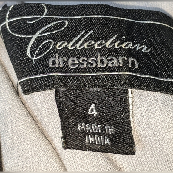 Dress Barn Collection Women's Fancy Sleeveless Dress Sheer Overlay Beaded Size 4 - Picture 3 of 10